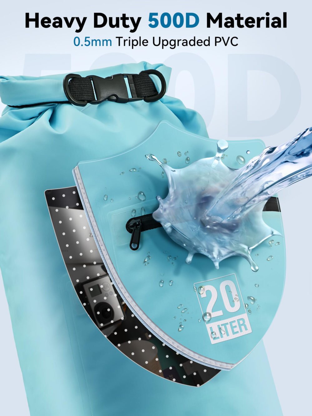 DB02 Roll-Top Dry Bag for Swimming Rafting Adventure